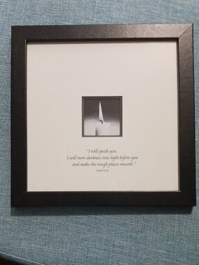 Source Unknown Black Framed Inspirational Candle Print